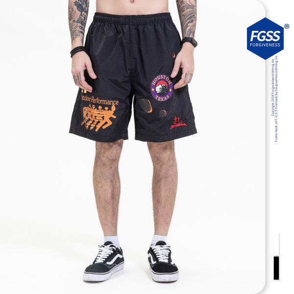 shorts fgss men's wear hip hop elements in spring and summer 2021, White;black
shorts fgss men's wear hip hop elements in spring and summer 2021, White;black