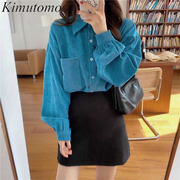 kimutomo vintage corduroy solid blouse women turn-down collar single breasted long sleeve shirt female fashion spring 210521, White
kimutomo vintage corduroy solid blouse women turn-down collar single breasted long sleeve shirt female fashion spring 210521, White