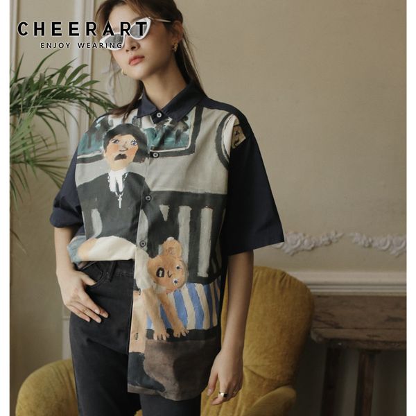 graffiti aesthetic women shirts loose button up collar shirt short sleeve summer clothing fashionable 210427, White
graffiti aesthetic women shirts loose button up collar shirt short sleeve summer clothing fashionable 210427, White