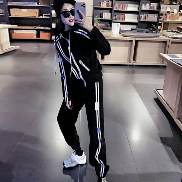 women's two piece pants sports suit 2021 autumn student loose sportswear leisure fashion wear two-piece set, White
women's two piece pants sports suit 2021 autumn student loose sportswear leisure fashion wear two-piece set, White