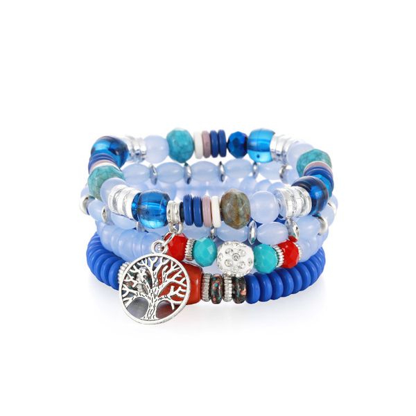 leisure and holiday style bracelet, life tree, multi-layer beaded bracelet, tourism national style women's jewelry, Black
leisure and holiday style bracelet, life tree, multi-layer beaded bracelet, tourism national style women's jewelry, Black