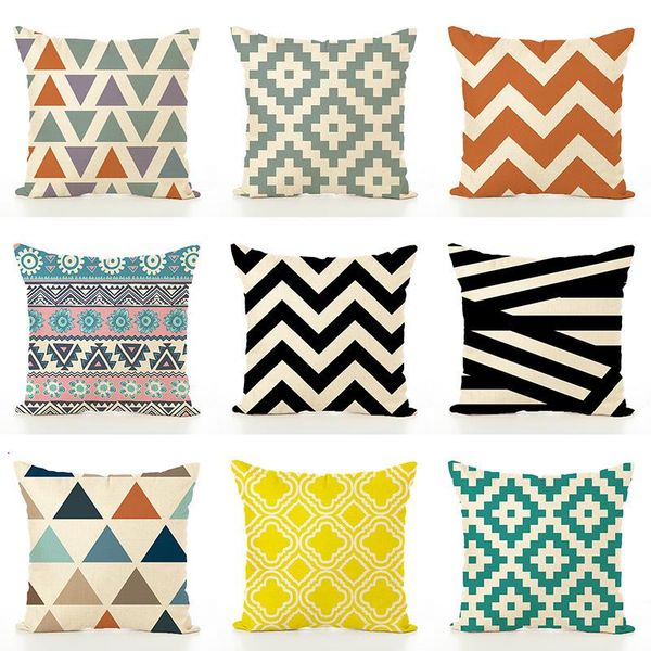 cushion/decorative pillow geometry cushion cover originality concise office flax case modern 45x45 for home
cushion/decorative pillow geometry cushion cover originality concise office flax case modern 45x45 for home