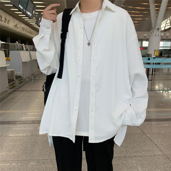men's casual shirts men's solid fashion streetwear mens loose long-sleeved shirt turn-down collar blouse black white men, White;black
men's casual shirts men's solid fashion streetwear mens loose long-sleeved shirt turn-down collar blouse black white men, White;black