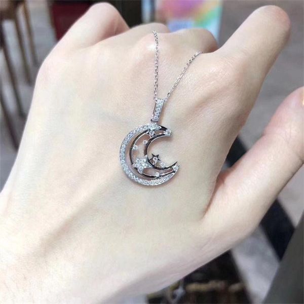 pendant necklaces 2021 fashion women star moon clavicle chain necklace party shining jewelry, Silver
pendant necklaces 2021 fashion women star moon clavicle chain necklace party shining jewelry, Silver