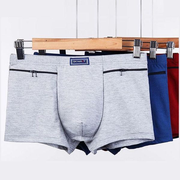 underpants men's cotton anti-theft boxer briefs pocket double zipper 45-100kg large size men underwear boxers, Black;white
underpants men's cotton anti-theft boxer briefs pocket double zipper 45-100kg large size men underwear boxers, Black;white