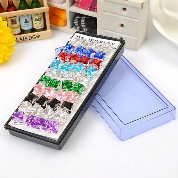 wholesale 1 set 40pcs 925 sterling silver women earring studs square mixed color cubic zirconia fashion jewelry party gift stud, Golden;silver
wholesale 1 set 40pcs 925 sterling silver women earring studs square mixed color cubic zirconia fashion jewelry party gift stud, Golden;silver