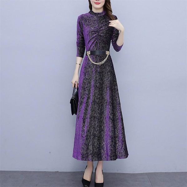 casual dresses autumn long sleeve velvet dress women spring fashion big swing winter elegant party female night, Black;gray
casual dresses autumn long sleeve velvet dress women spring fashion big swing winter elegant party female night, Black;gray