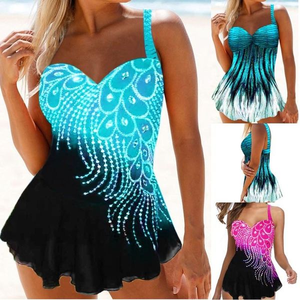 women print tankini swimming suits 8xl backless sling push up two piece set bikini sets beach swimsuit plus size women's swimwear, White;black
women print tankini swimming suits 8xl backless sling push up two piece set bikini sets beach swimsuit plus size women's swimwear, White;black