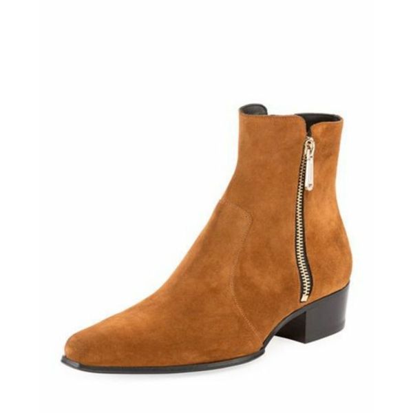 dress shoes brown male mode suede side zipper boots square heel pointed high versatile classic warm 7kg348 ahji, Black
dress shoes brown male mode suede side zipper boots square heel pointed high versatile classic warm 7kg348 ahji, Black