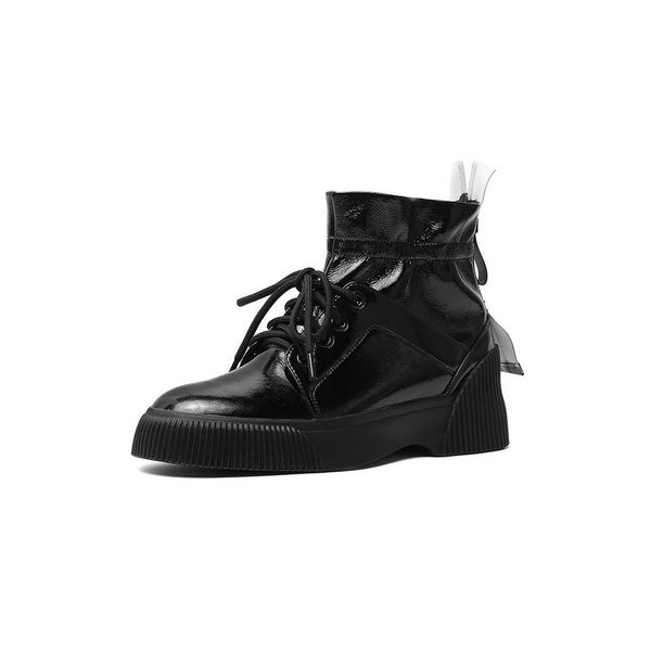 women flat platform ankle round toe casual sneakers autumn winter genuine leather shoes woman basic motorcycle boots 8a16, Black
women flat platform ankle round toe casual sneakers autumn winter genuine leather shoes woman basic motorcycle boots 8a16, Black