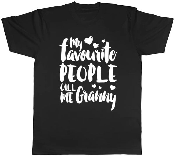 my favourite people call me granny womens ladies t-shirt tee, White;black