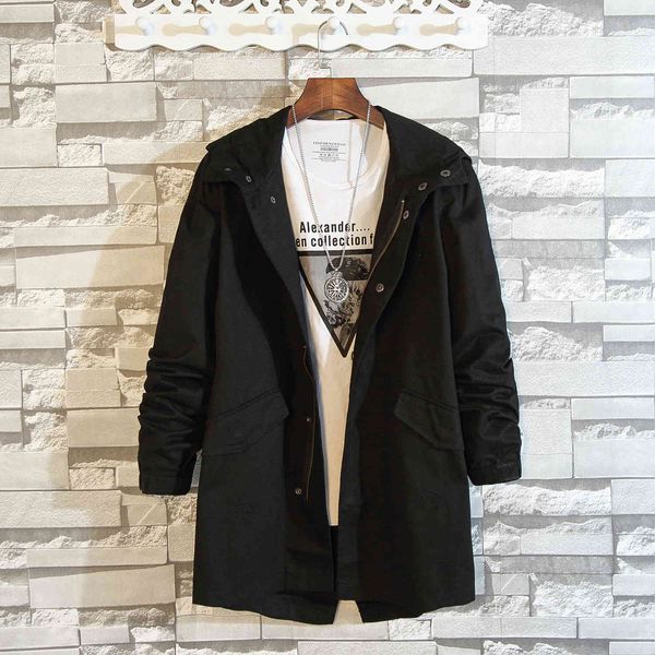 fashion jacket 2021 spring men's mid long leisure brand simple army green coat, Black;brown
fashion jacket 2021 spring men's mid long leisure brand simple army green coat, Black;brown