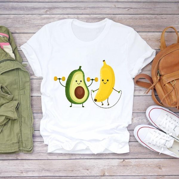 cartoon avocad love couple women t shirt funny short sleeve print womens graphic ladies female tee, White
cartoon avocad love couple women t shirt funny short sleeve print womens graphic ladies female tee, White