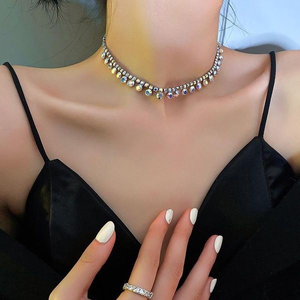 pendant necklaces origin summer exaggerated bling rhinestone chokers necklace for women french multicolor geometric jewelry, Silver
pendant necklaces origin summer exaggerated bling rhinestone chokers necklace for women french multicolor geometric jewelry, Silver