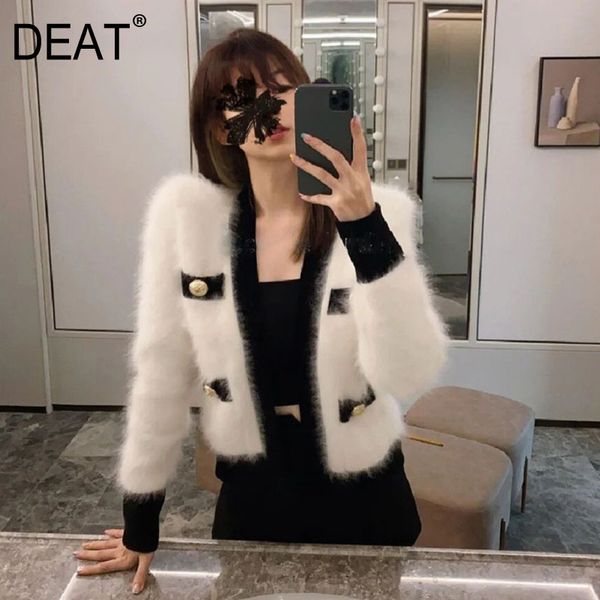 v-neck collar high waist mink sweater jacket temperament cardigan autumn and winter mall goth gx702 210421, Black;brown
v-neck collar high waist mink sweater jacket temperament cardigan autumn and winter mall goth gx702 210421, Black;brown