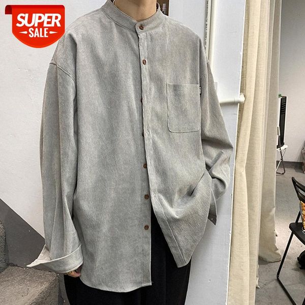 japanese simple stand-up collar corduroy shirt spring men's korean style jacket #lc6n, White;black
japanese simple stand-up collar corduroy shirt spring men's korean style jacket #lc6n, White;black