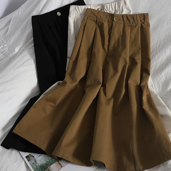 spring korean casual loose long skirt student korean solid color a-line knee for women high waist tooling trend 210420, Black
spring korean casual loose long skirt student korean solid color a-line knee for women high waist tooling trend 210420, Black