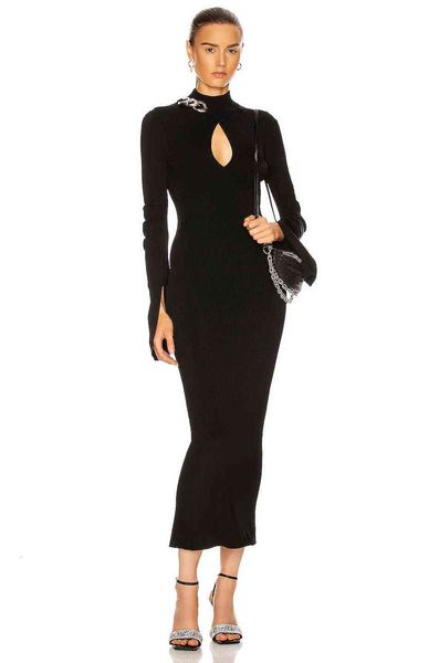 dresses winter bandage 2021 round sleeve tight high neck black slim split long club party vestidos, Black;gray
dresses winter bandage 2021 round sleeve tight high neck black slim split long club party vestidos, Black;gray