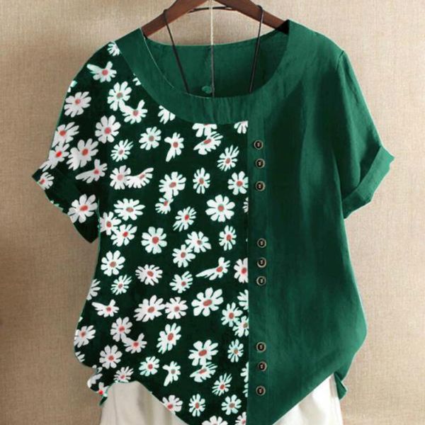women's blouses & shirts -5xl plus size green black white blouse cotton and linen shirt floral print patchwork short-sleeve women vin
women's blouses & shirts -5xl plus size green black white blouse cotton and linen shirt floral print patchwork short-sleeve women vin