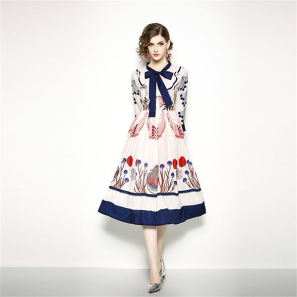 summer runway dress women's long sleeves bow collar baroque printing casual pink 210603, Black;gray
summer runway dress women's long sleeves bow collar baroque printing casual pink 210603, Black;gray
