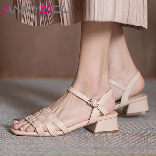 sandals annymoli gladiator shoes women real leather med heel buckle square toe ladies footwear summer apricot 40, Black
sandals annymoli gladiator shoes women real leather med heel buckle square toe ladies footwear summer apricot 40, Black
