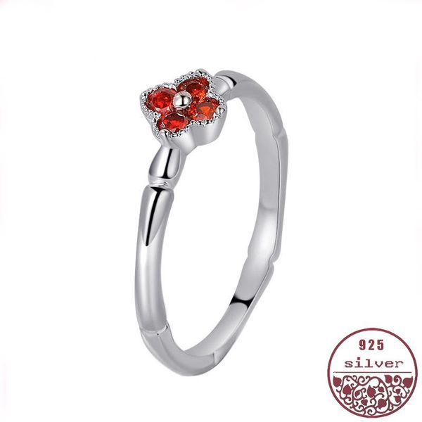 silver 925 ring rhodium-plated red garnet bamboo knot couple's joints on the four-leaf clover folk custom diamond cluster rings, Golden;silver
silver 925 ring rhodium-plated red garnet bamboo knot couple's joints on the four-leaf clover folk custom diamond cluster rings, Golden;silver