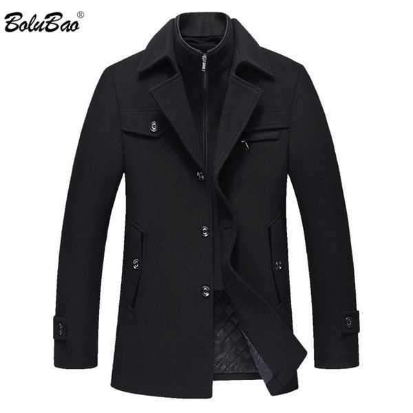 bolubao men winter wool coat men's solid color simple blends woolen pea coat male trench coat casual overcoat 211106, Tan;black
bolubao men winter wool coat men's solid color simple blends woolen pea coat male trench coat casual overcoat 211106, Tan;black