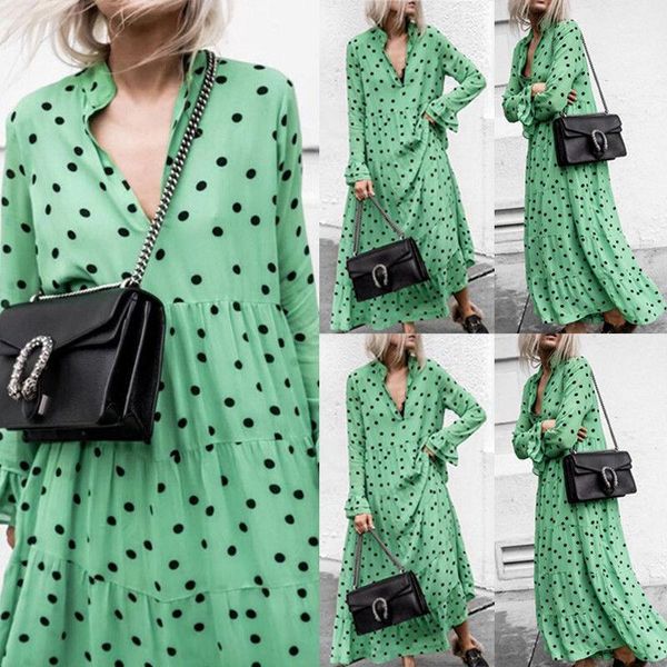 casual dresses women v neck long sleeve oversized polka dot clubwear maxi dress plus size s-xxxl, Black;gray
casual dresses women v neck long sleeve oversized polka dot clubwear maxi dress plus size s-xxxl, Black;gray