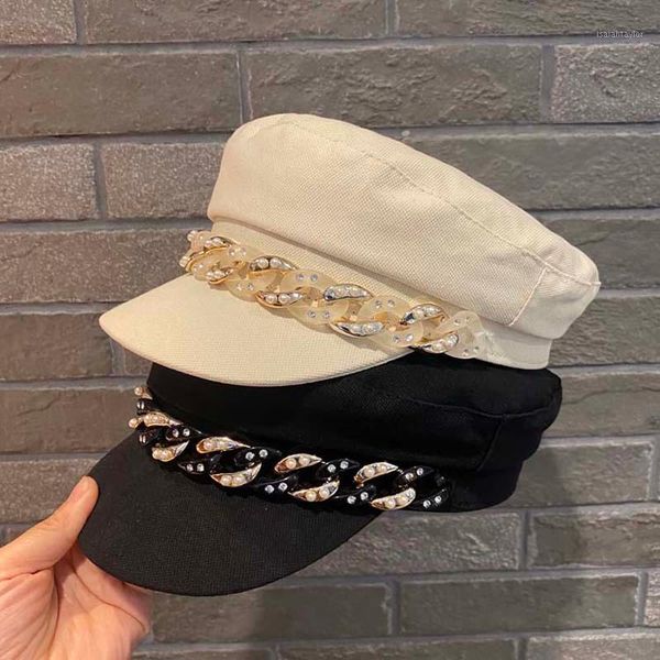 berets fashion chain beret female korean version of autumn and winter wild retro painter hat flat rhinestone military, Blue;gray
berets fashion chain beret female korean version of autumn and winter wild retro painter hat flat rhinestone military, Blue;gray