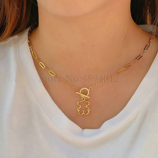 jewelry fashion bear hanger for women pave setting zirkoon collares gold chain poison, Silver
jewelry fashion bear hanger for women pave setting zirkoon collares gold chain poison, Silver