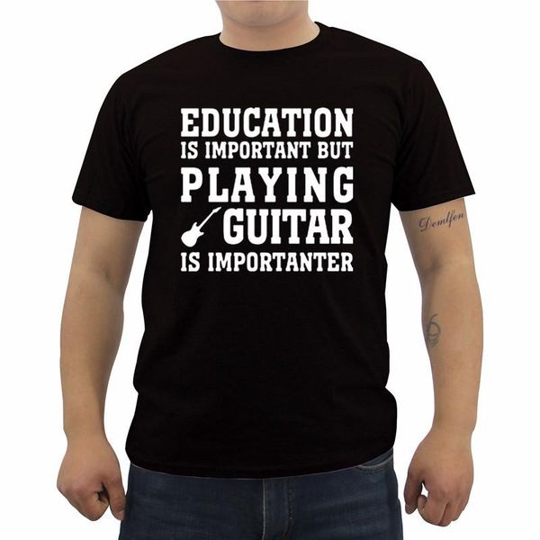 men's t-shirts education important but playing guitar is importanter print mens t shirt novelty male cotton short sleeve t-shirt funny, White;black
men's t-shirts education important but playing guitar is importanter print mens t shirt novelty male cotton short sleeve t-shirt funny, White;black