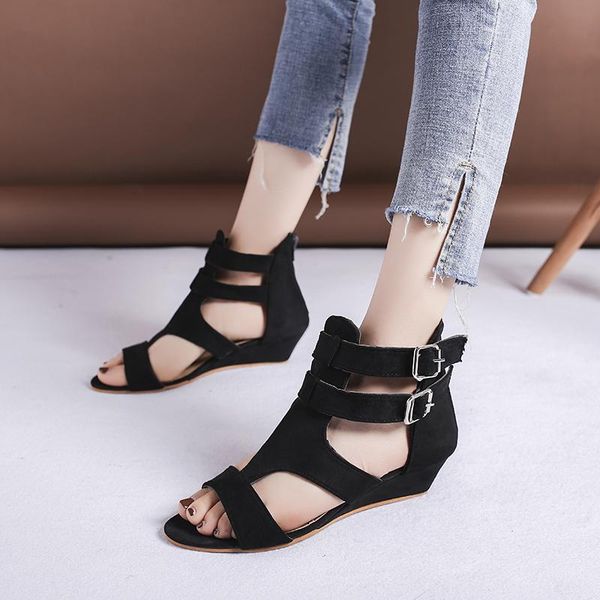 dress shoes weweya summer women sandals leopard wedges med heel open toe beach ladies height increasing platform buckle strap size 43, Black
dress shoes weweya summer women sandals leopard wedges med heel open toe beach ladies height increasing platform buckle strap size 43, Black
