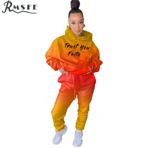 women's tracksuits rmsfe 2021 fashion hooded letter with gradient ramp sport outfits bandage 2 piece set women full sleeve pant sets, Gray
women's tracksuits rmsfe 2021 fashion hooded letter with gradient ramp sport outfits bandage 2 piece set women full sleeve pant sets, Gray