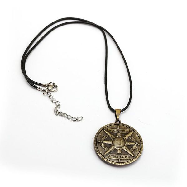 pendant necklaces hsic wholesale dark souls necklace the sun praise bronze metal shield black rope chain for fans collection colar, Silver
pendant necklaces hsic wholesale dark souls necklace the sun praise bronze metal shield black rope chain for fans collection colar, Silver