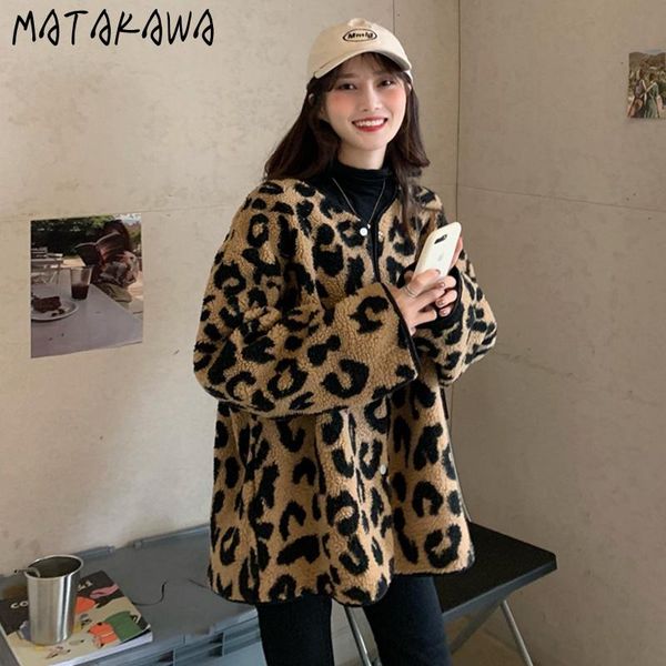 woman jacket winter 2021 autumn korean long-sleeved loose leopard print imitation lamb wool coat women women's jackets, Black;brown
woman jacket winter 2021 autumn korean long-sleeved loose leopard print imitation lamb wool coat women women's jackets, Black;brown