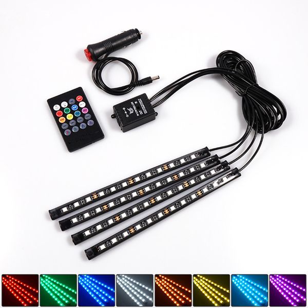 4 in 1 automobile led atmosphere lamp refitting vehicle 48 light cross-border explosion car instep colorful voice controlled decorative ligh
4 in 1 automobile led atmosphere lamp refitting vehicle 48 light cross-border explosion car instep colorful voice controlled decorative ligh