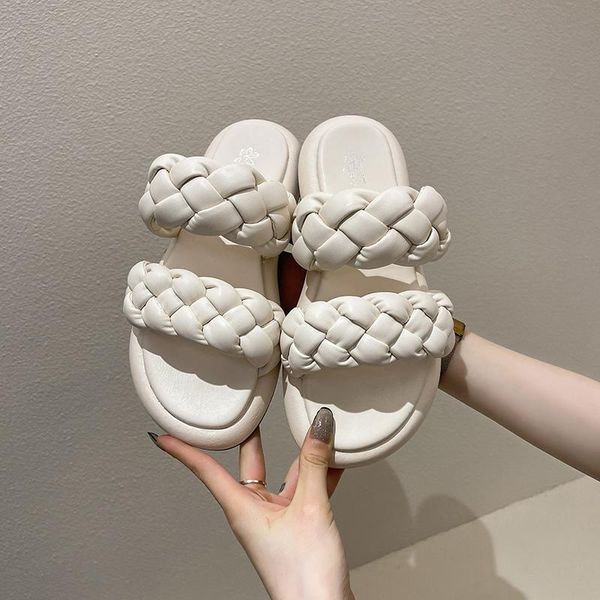 women braided slippers narrow band outdoor 2021 open toe sandals fashion summer platform shoes solid white, Black
women braided slippers narrow band outdoor 2021 open toe sandals fashion summer platform shoes solid white, Black