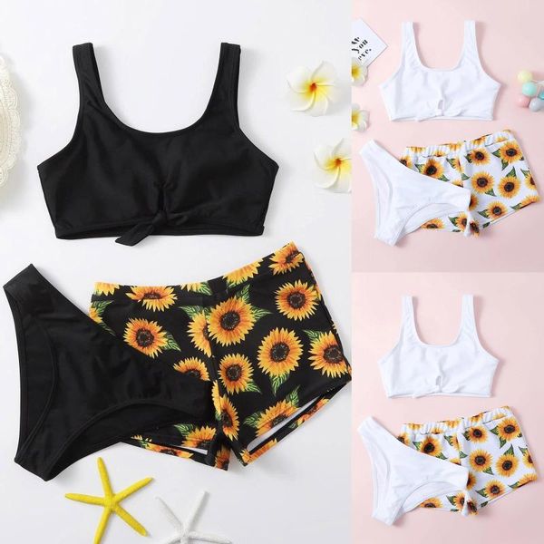 one-pieces swimsuit for girls swimwear and swimming trunks girls' summer cute crisscross sunflower floral print three-piece, Black
one-pieces swimsuit for girls swimwear and swimming trunks girls' summer cute crisscross sunflower floral print three-piece, Black