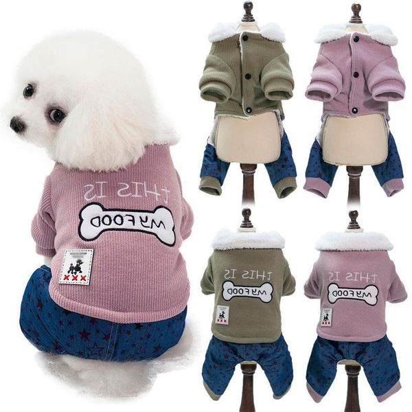 winter dog clothes thicken cotton warm dogs jumpsuits & rompers splice bone pattern pet clothing four legs outerwear coats apparel
winter dog clothes thicken cotton warm dogs jumpsuits & rompers splice bone pattern pet clothing four legs outerwear coats apparel