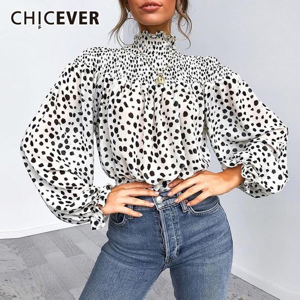 women's blouses & shirts chicever korean polka dot bowknot shirt turtleneck lantern sleeve lace up loose chiffon blouse female 2021 fas, White
women's blouses & shirts chicever korean polka dot bowknot shirt turtleneck lantern sleeve lace up loose chiffon blouse female 2021 fas, White