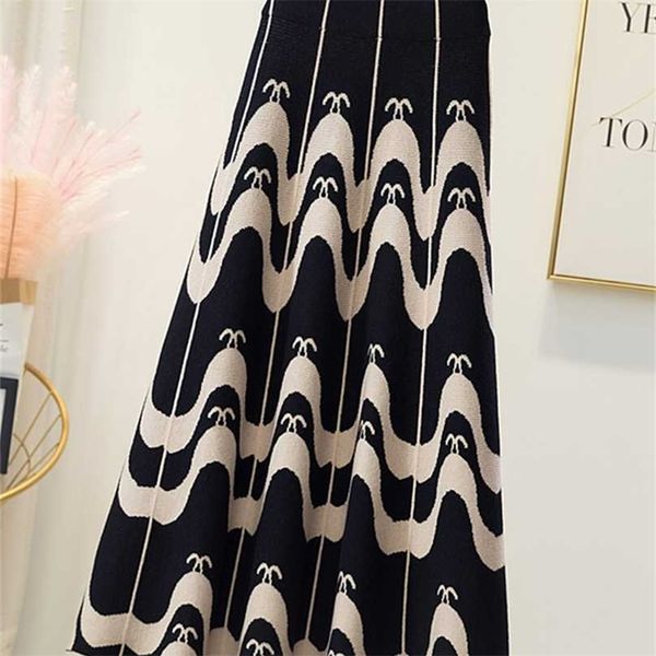 tigena unique print knitted midi skirt for women fall winter vintage striped a line high waist long female ladies 211119, Black
tigena unique print knitted midi skirt for women fall winter vintage striped a line high waist long female ladies 211119, Black