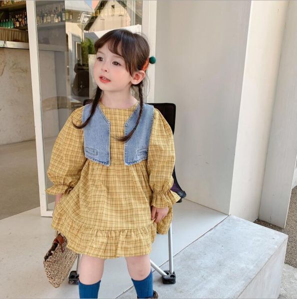 girl's dresses 2021 style girls plaid dress fashion autumn full sleeve cotton 1-7 years my461, Red;yellow
girl's dresses 2021 style girls plaid dress fashion autumn full sleeve cotton 1-7 years my461, Red;yellow