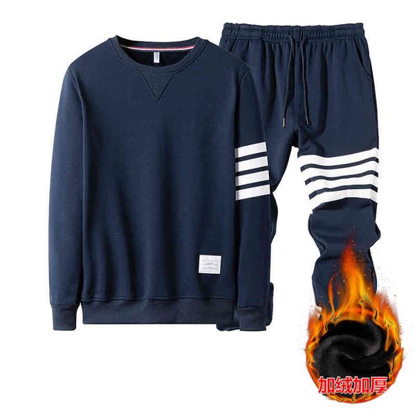 chao brand tb thom autumn winter new leisure sports suit plush thickened four bar sweater pants, Gray
chao brand tb thom autumn winter new leisure sports suit plush thickened four bar sweater pants, Gray