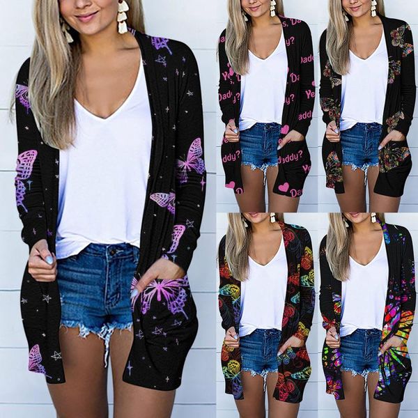 women's jackets butterfly print womens ladies casual v-neck cardigan long sleeve coat pockets outerwear elegant slim, Black;brown
women's jackets butterfly print womens ladies casual v-neck cardigan long sleeve coat pockets outerwear elegant slim, Black;brown