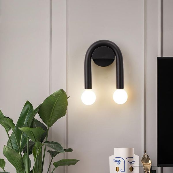 wall lamp nordic sconce bedroom bedside led light home indoor u type fixture 
wall lamp nordic sconce bedroom bedside led light home indoor u type fixture