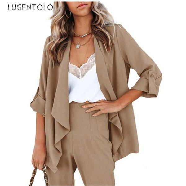 women's suits & blazers solid women blazer summer spring casual loose notched female elegant half sleeve street fashion, White;black
women's suits & blazers solid women blazer summer spring casual loose notched female elegant half sleeve street fashion, White;black