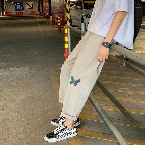 men's pants hong kong chic casual loose and trendy straight korean fashion summer student reflective capris thin, Black
men's pants hong kong chic casual loose and trendy straight korean fashion summer student reflective capris thin, Black