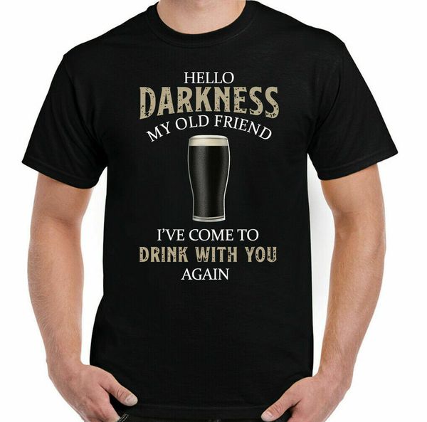 guiness t-shirt mens hello darkness my old friend beer alcohol bbq guinness tee, White;black
guiness t-shirt mens hello darkness my old friend beer alcohol bbq guinness tee, White;black