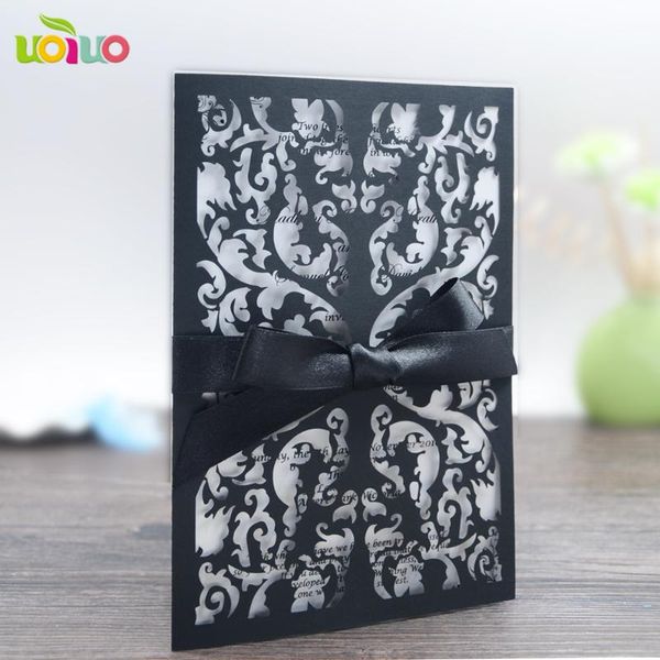 greeting cards diy customzied inc30 laser cut black wedding invitations card ,tied bow,print insert,envelope
greeting cards diy customzied inc30 laser cut black wedding invitations card ,tied bow,print insert,envelope