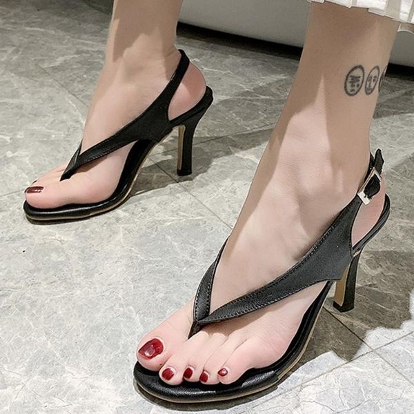 summer high heel sandals women fashion trend round head hollow buckle clip shoes elegant party #g3, Black
summer high heel sandals women fashion trend round head hollow buckle clip shoes elegant party #g3, Black